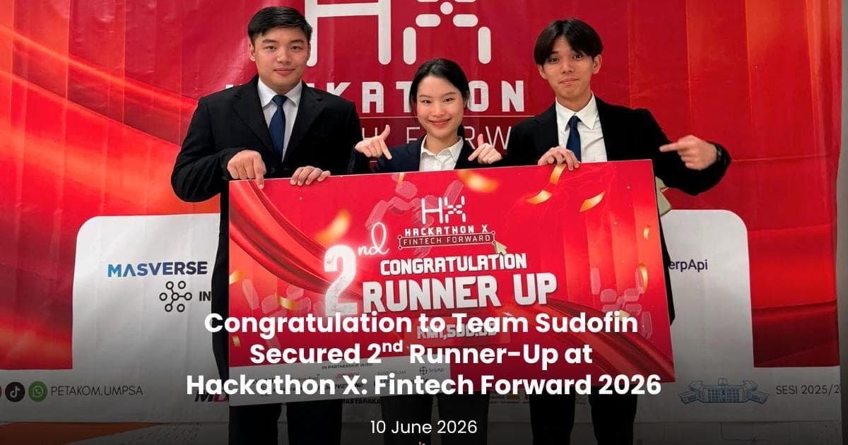 کسب مقام سوم Hackathon X: Fintech Forward ۲۰۲۶ توسط تیم Sudofin