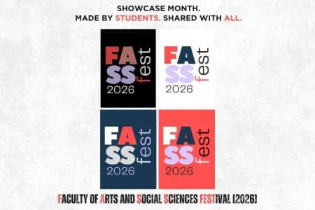 پوستر جشنواره FASS FEST 2026 دانشکده هنر و علوم اجتماعی دانشگاه سان وی